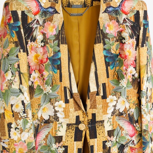 Alexander McQueen RARE Golden Yellow Flora and Fauna Blazer - Picture 3 of 12